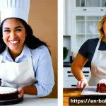 제과제빵 분야에서 자주 묻는 질문 FAQ - **Prompt 1: The Transformation of a Cake Baker**
    A side-by-side comparison. On the left, a frust...